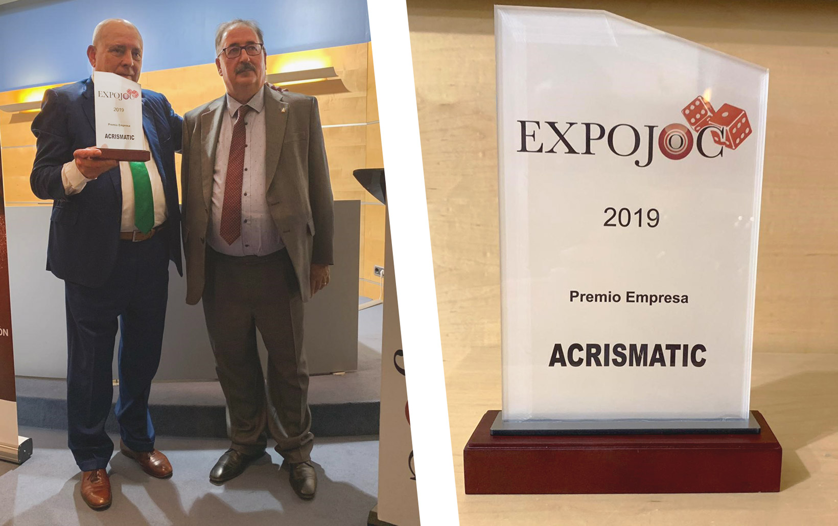 ACRISMATIC gana el premio a la MEJOR EMPRESA 2019 del sector del juego